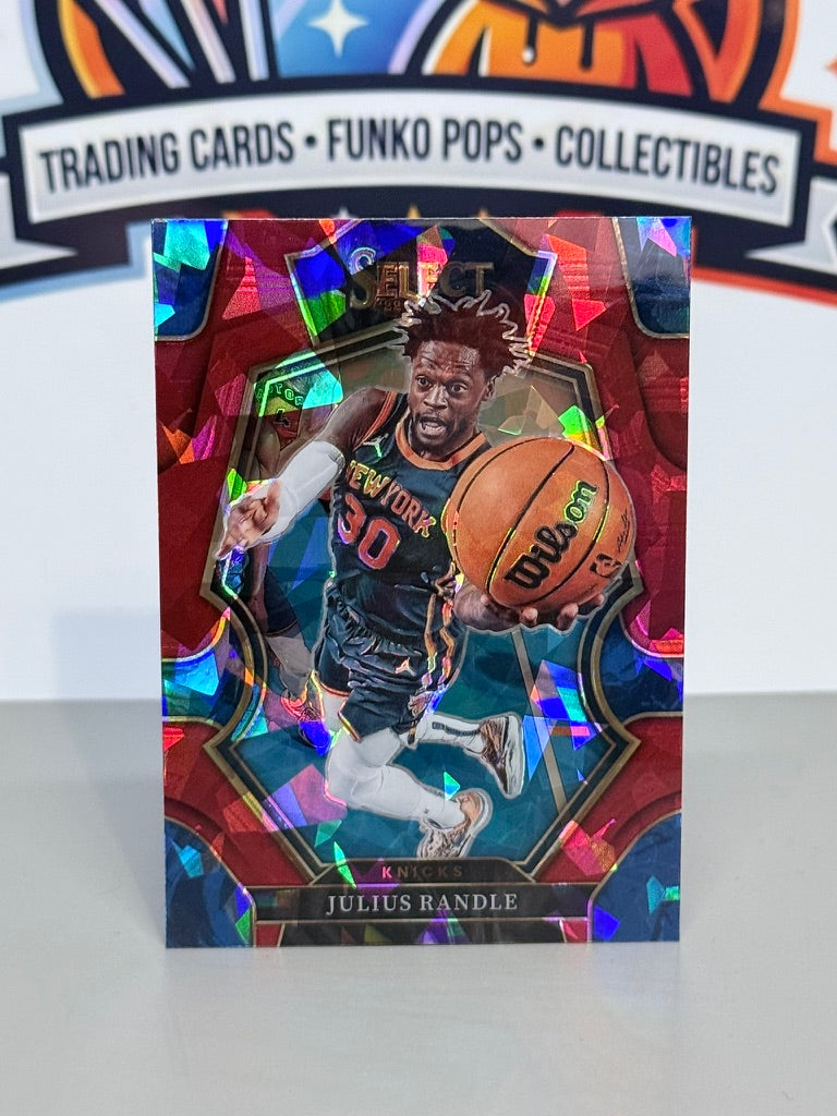 2022-23 Panini Select Julius Randle Premier Level Red & Blue Cracked Ice Prizm #140 - New York Knicks