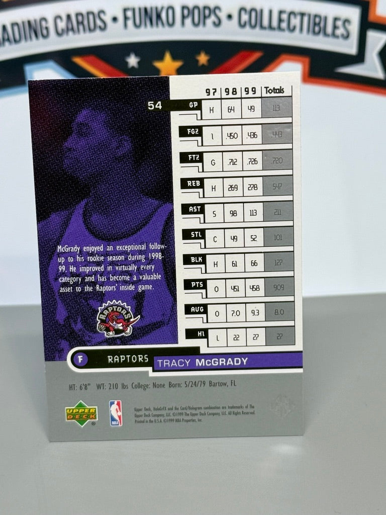 1999-00 Upper Deck HoloGrFX Tracy McGrady Tarjeta Base #54 - Toronto Raptors