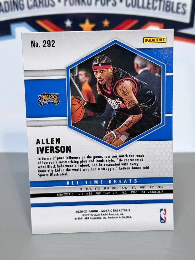 2020-21 Panini Mosaic Allen Iverson All-Time Greats #292 - Philadelphia 76ers