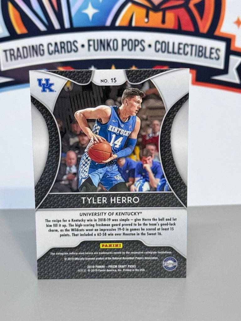 2019 Panini Prizm Draft Picks Tyler Herro Tarjeta de novato RC #15 - Kentucky Wildcats