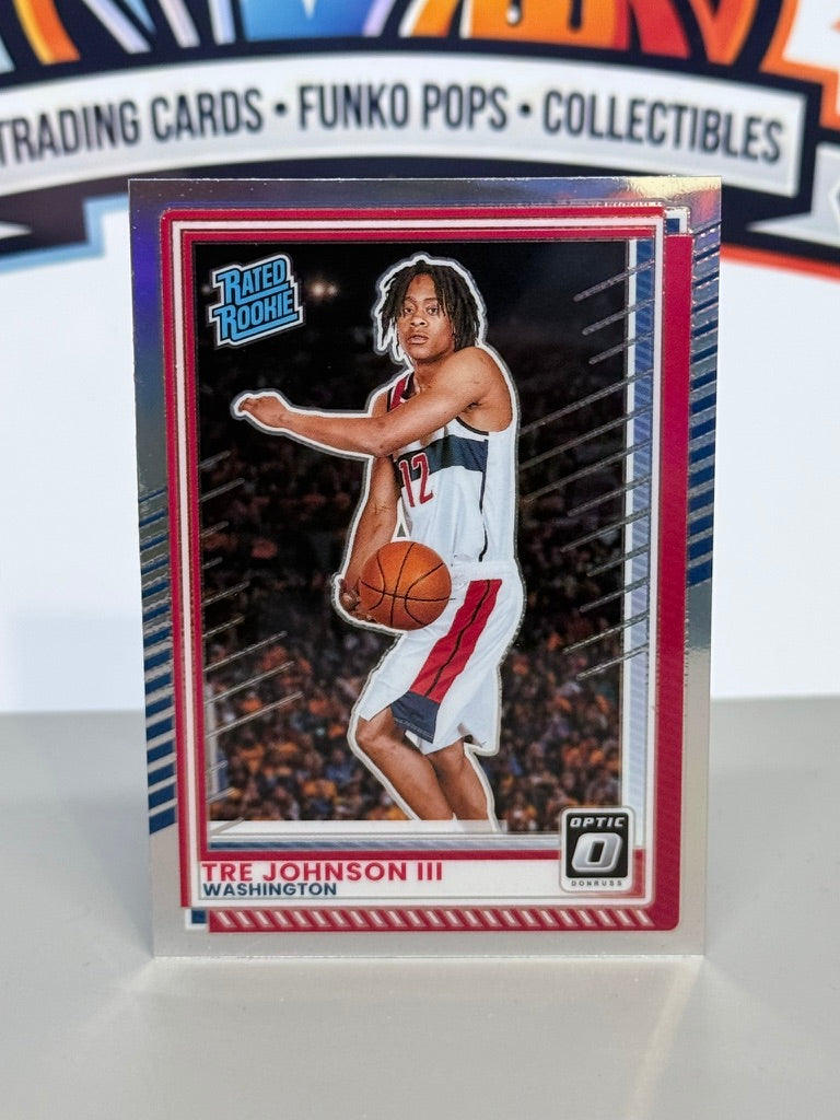2025-26 Panini Donruss Optic Tre Johnson III Silver Prizm Rated Rookie RC #2 - Washington