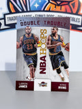 2015-16 Panini NBA Hoops Double Trouble LeBron James & Kyrie Irving Insert #2