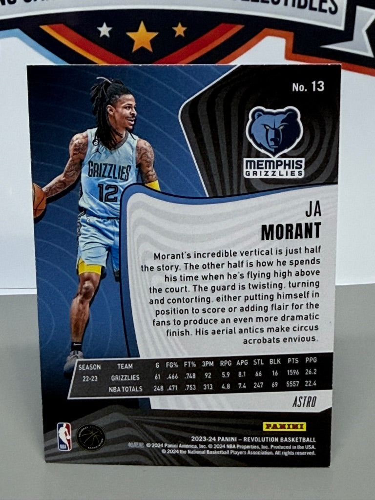 2023-24 Panini Revolution Ja Morant Paralela Astro Foil #13 - Memphis Grizzlies