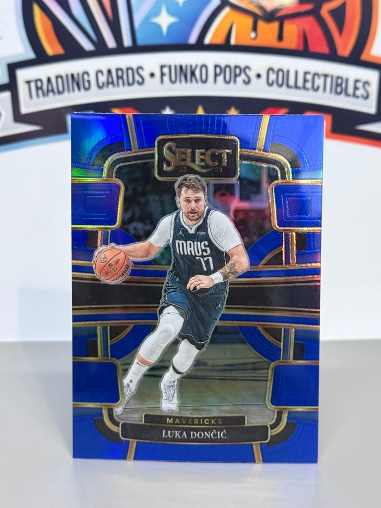 2023-24 Panini Select Luka Dončić Blue Prizm Concourse Parallel #51 - Dallas Mavericks