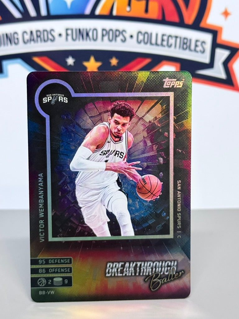 2025-26 Topps Match Attax Victor Wembanyama Breakthrough Baller Insert #BB-VW - San Antonio Spurs