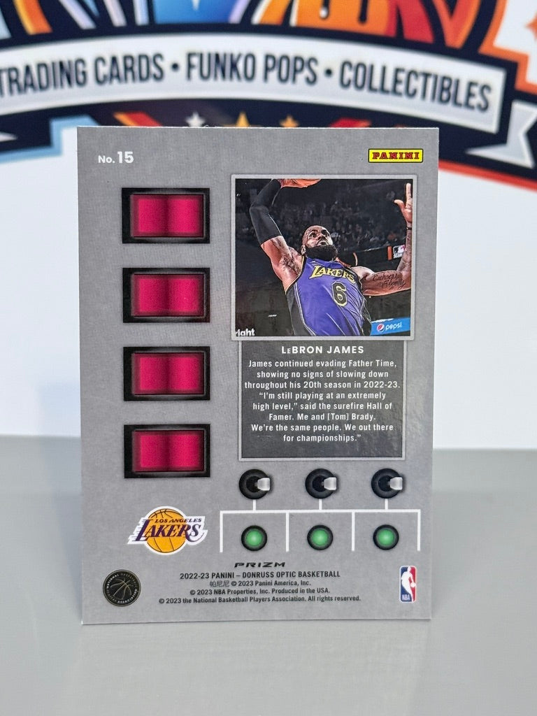 2022-23 Panini Donruss Optic LeBron James T-Minus 3 2 1 Insert #15 - LA Lakers