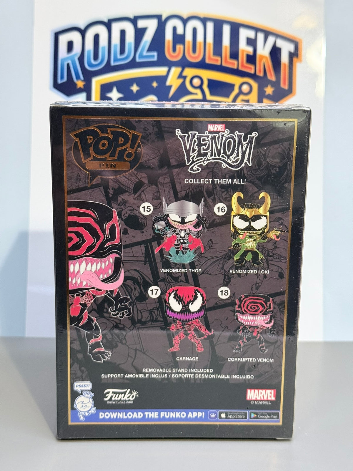 Funko Pop! Pin Marvel Venom Corrupted Venom #18 Pin de esmalte grande
