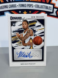 2025-26 Panini Donruss Ink Micah Peavy Tarjeta de autógrafo de novato RC #INK-MPV - New Orleans Pelicans