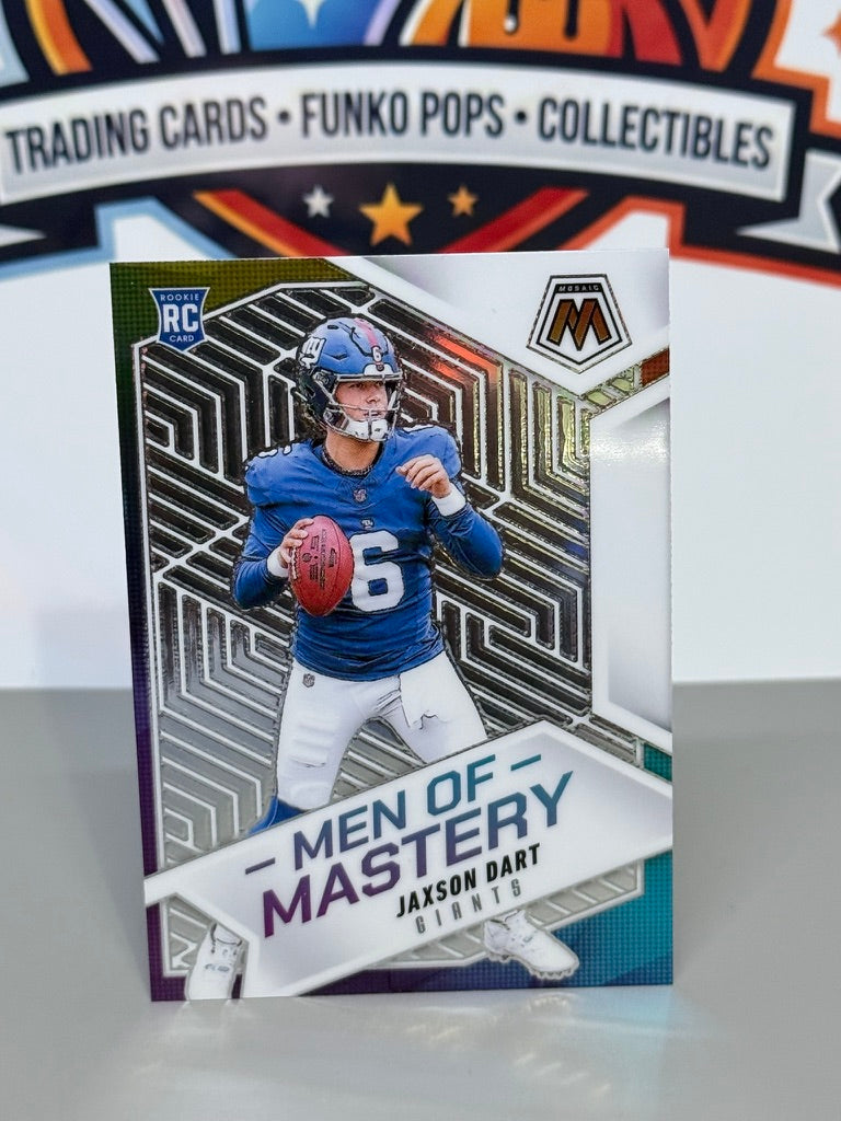 2025 Panini Mosaic Jaxson Dart Men of Mastery Rookie Insert RC #20 - New York Giants