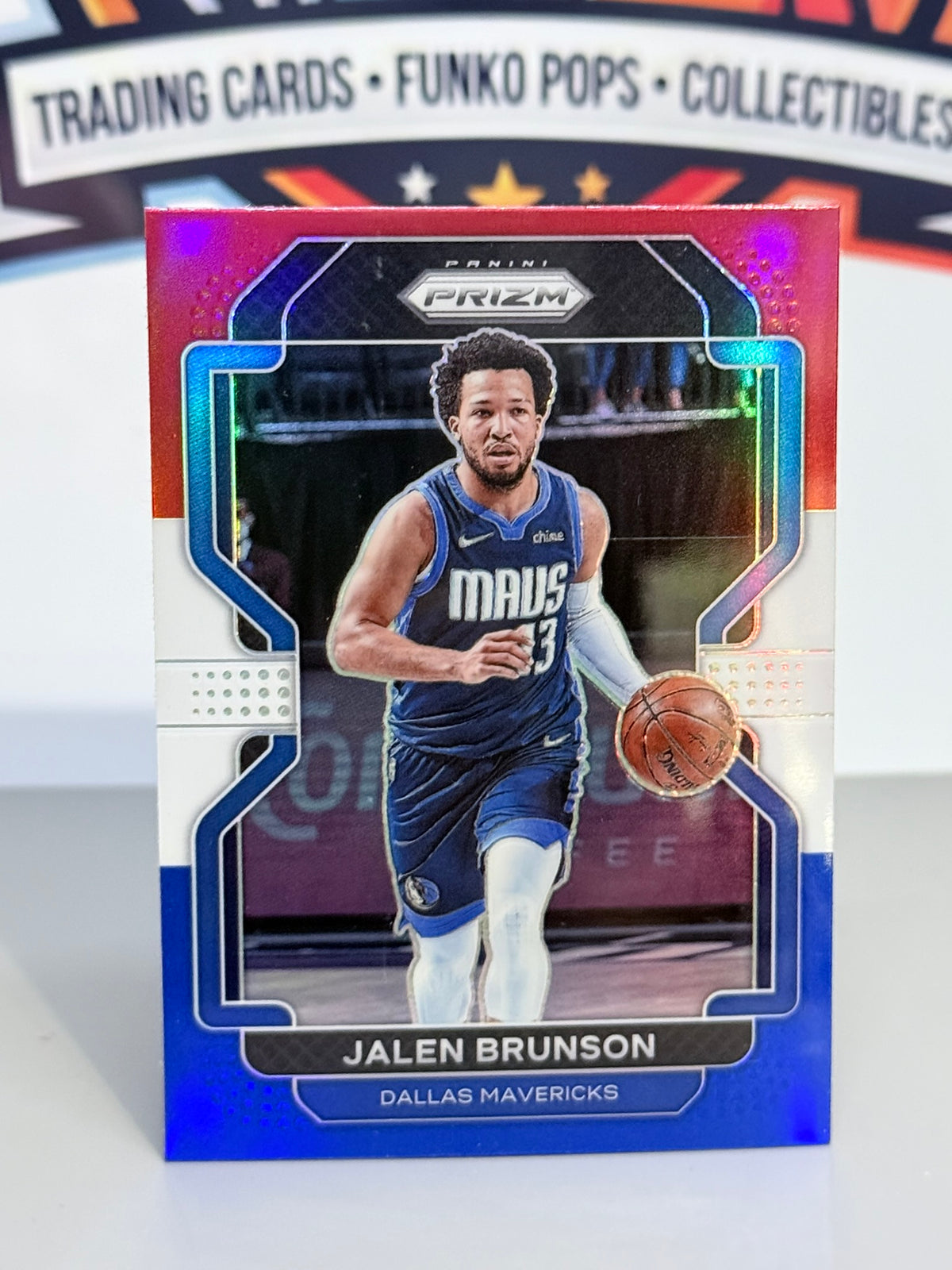 2021 Panini Prizm Jalen Brunson Red White Blue Prizm Parallel #144