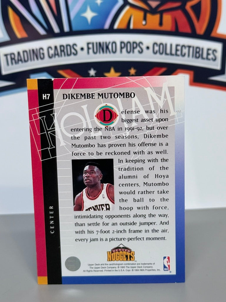 1993-94 Upper Deck Dikembe Mutombo Holojam Insert #H7 - Denver Nuggets