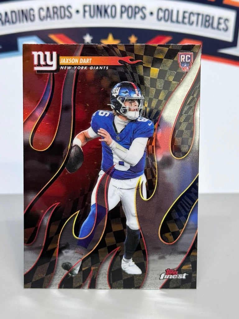 2025 Topps Finest Jaxson Dart Torchers Rookie Insert RC #T-4 - New York Giants