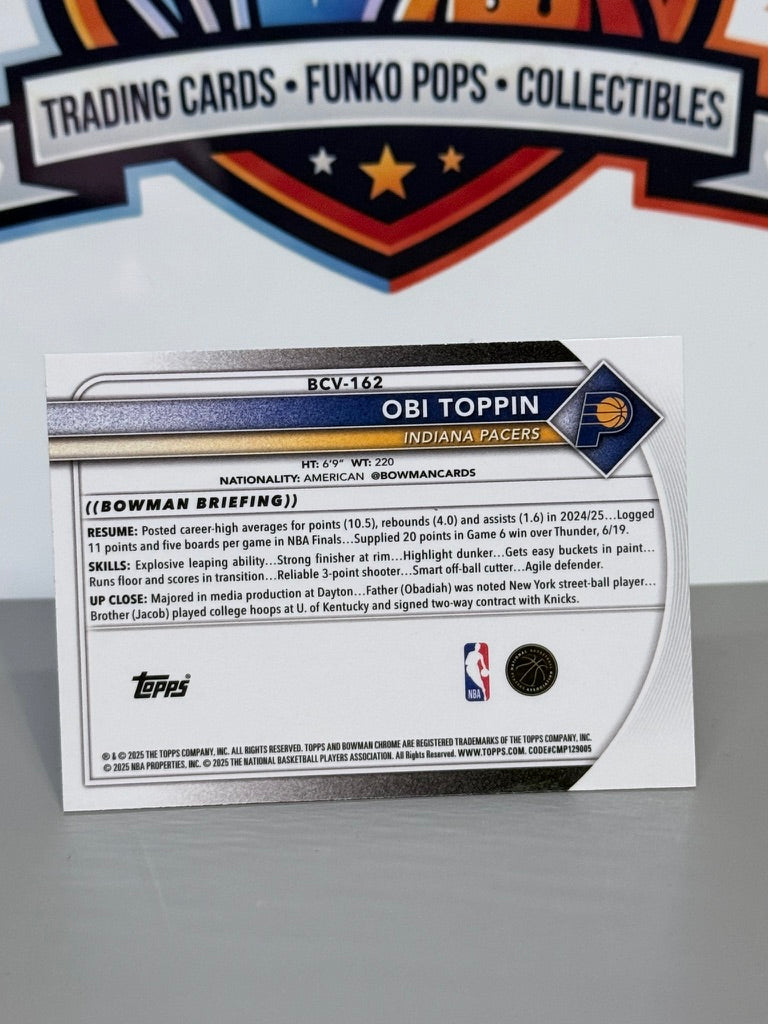 2024-25 Bowman Chrome Obi Toppin Mojo Refractor #BCV-162 - Indiana Pacers