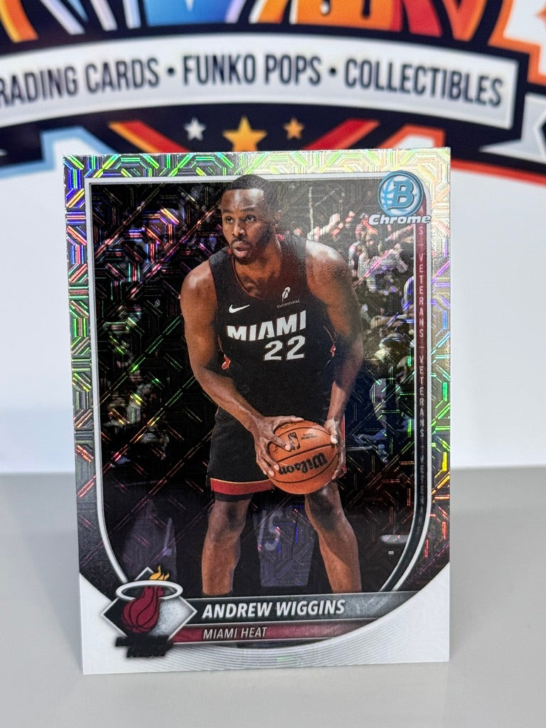 2024-25 Bowman Chrome Andrew Wiggins Refractor Mojo #BCV-170 - Miami Heat