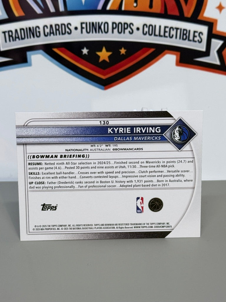 2024-25 Bowman Baloncesto Kyrie Irving Tarjeta Base #130 - Dallas Mavericks