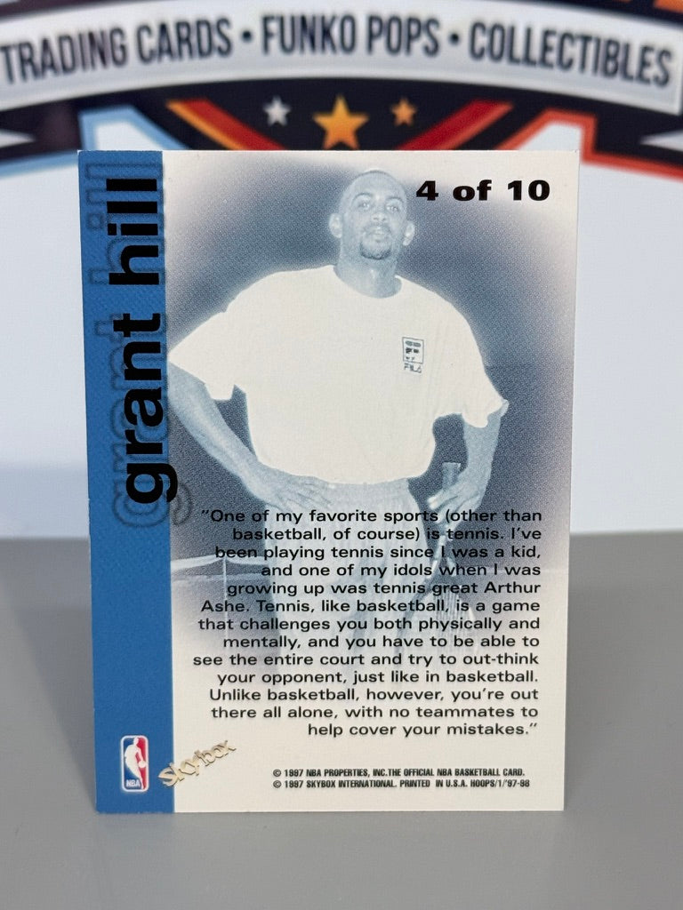 1997-98 NBA Hoops Grant Hill Chill with Hill Inserto #4 de 10 - Detroit Pistons