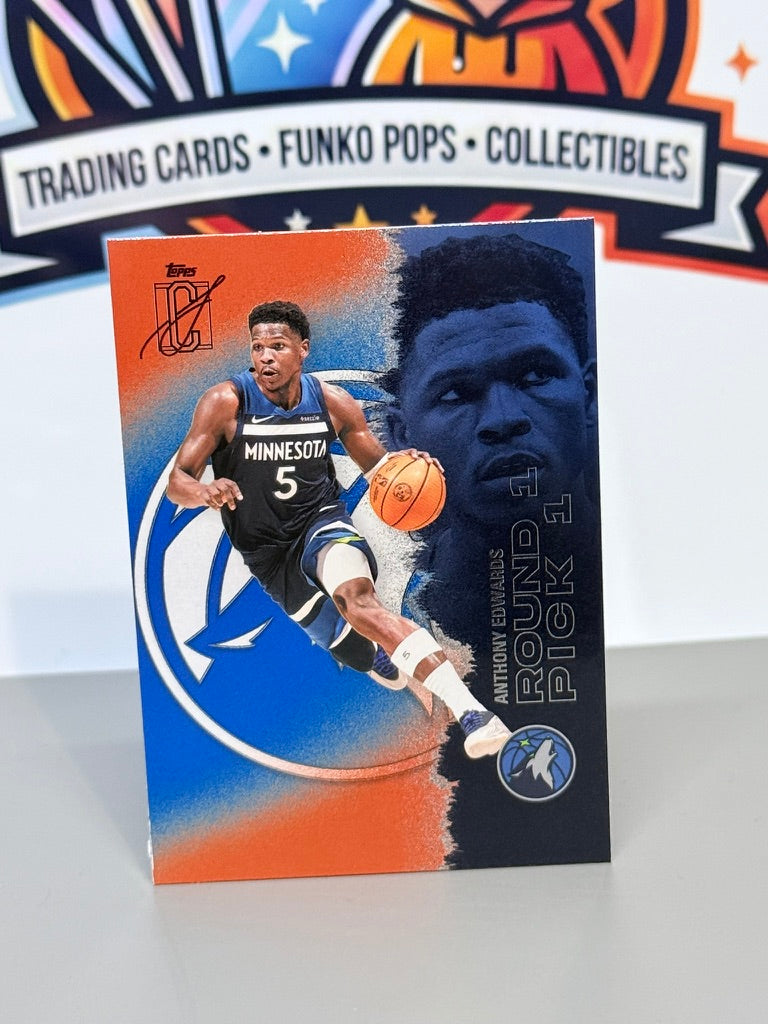 2025-26 Topps Signature Class Anthony Edwards Tarjeta Base #68 - Minnesota Timberwolves