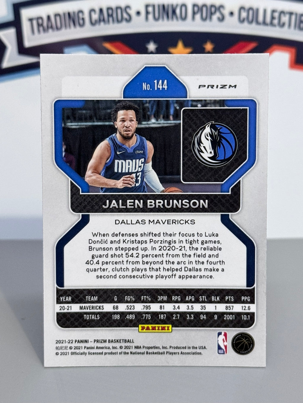 2021 Panini Prizm Jalen Brunson Red White Blue Prizm Parallel #144