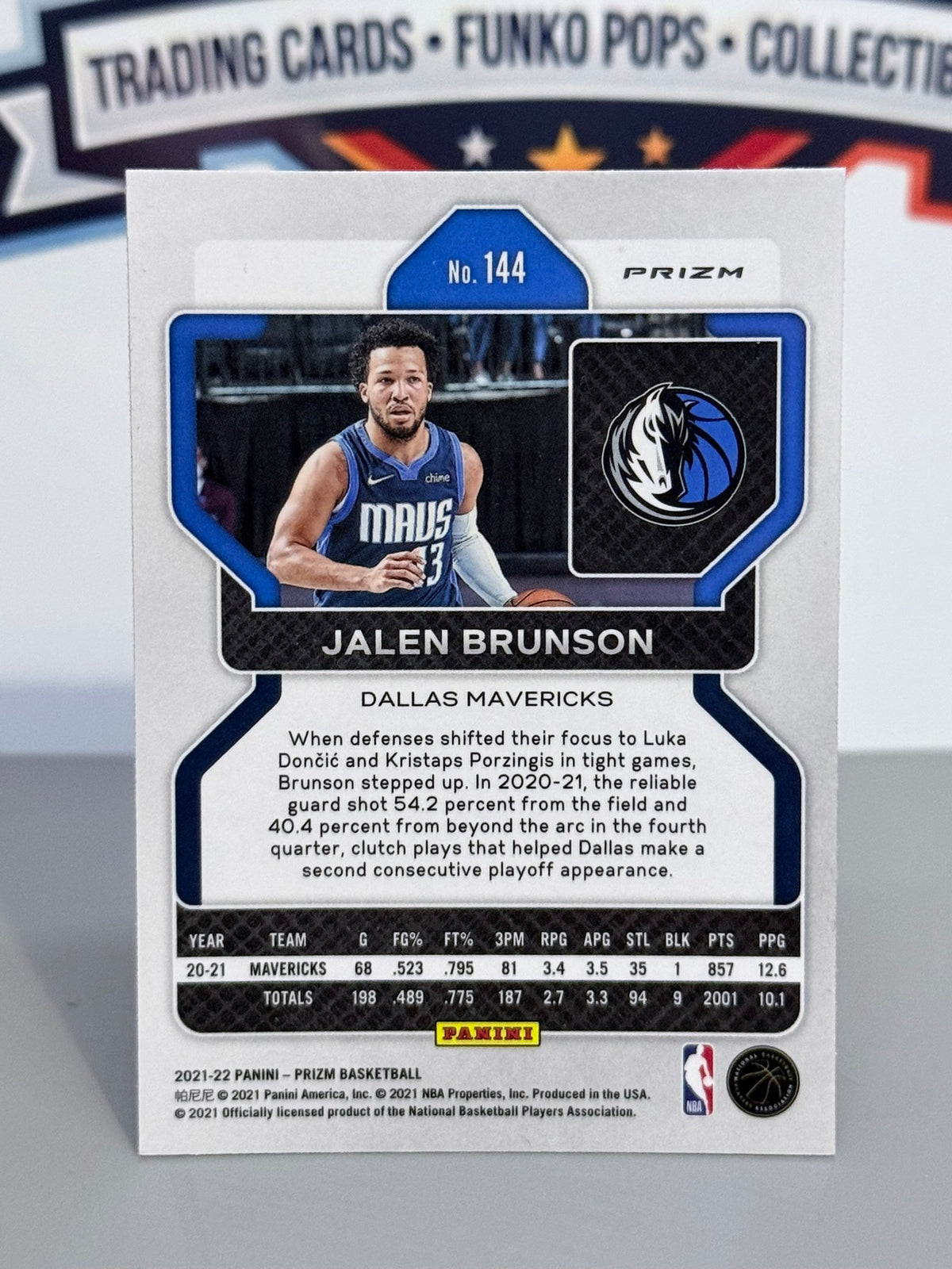 2021 Panini Prizm Jalen Brunson Red White Blue Prizm Parallel #144