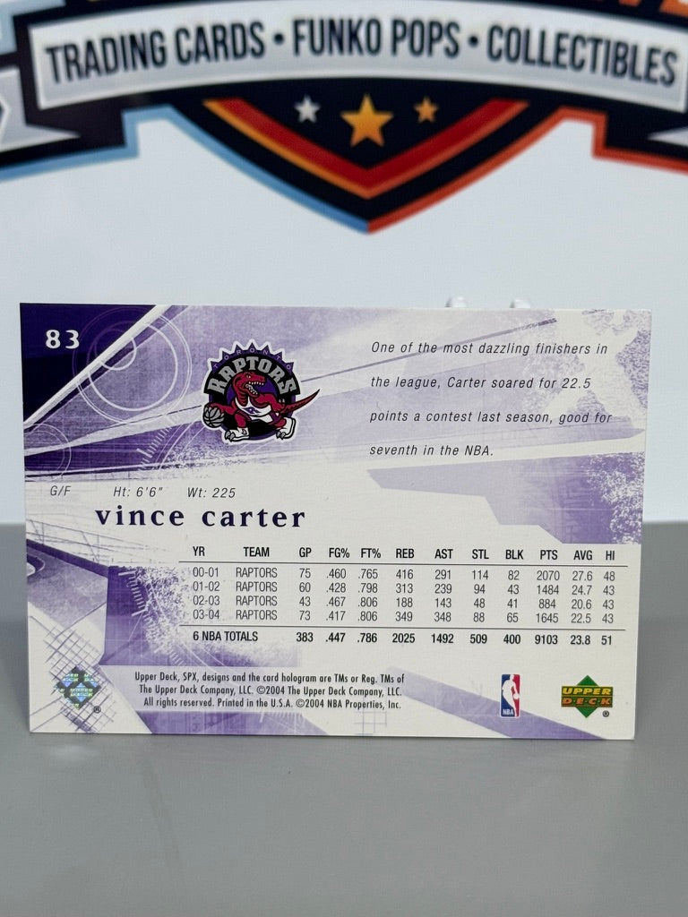 2004-05 Upper Deck SPx Vince Carter Tarjeta Base #83 - Toronto Raptors