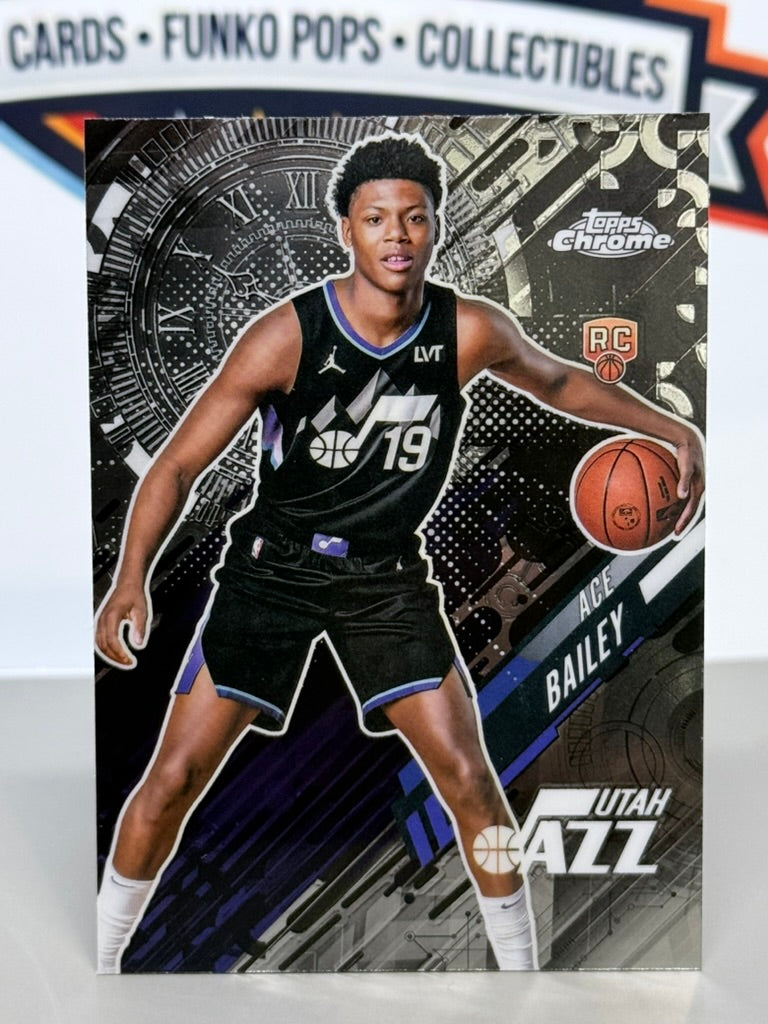 2024-25 Topps Chrome Ace Bailey Go Time SSP Case Hit RC #GT-20 - Utah Jazz
