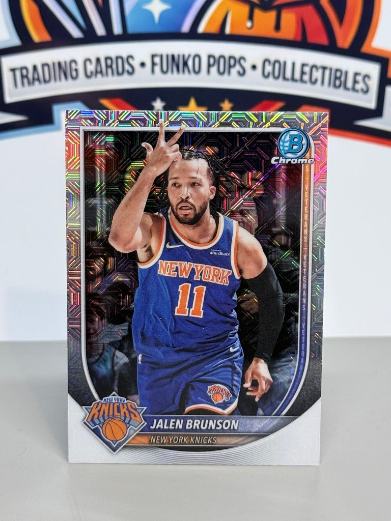 2024-25 Bowman Chrome Jalen Brunson Mojo Refractor #BCV-62 - New York Knicks