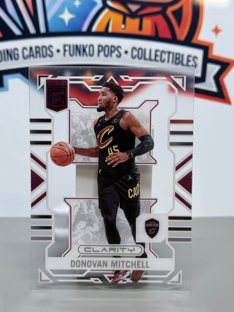 2022-23 Panini Donruss Elite Donovan Mitchell Clarity Acetate Insert #17 - Cleveland Cavaliers