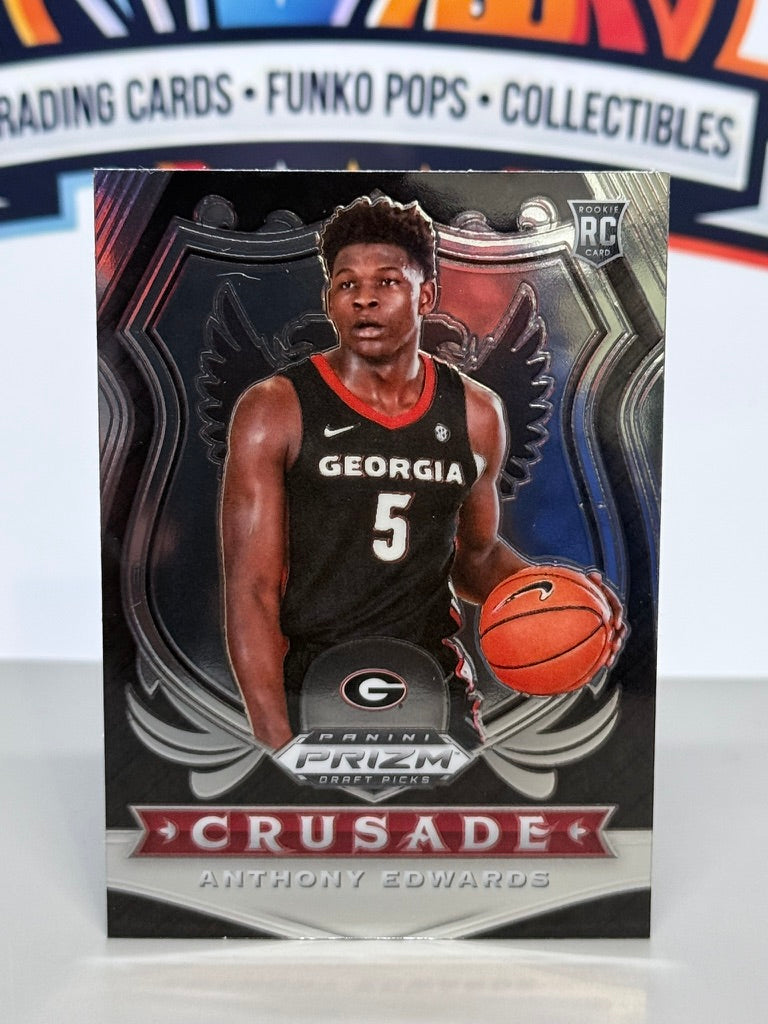2020 Panini Prizm Draft Picks Anthony Edwards Crusade Rookie Card #81 - Georgia Bulldogs