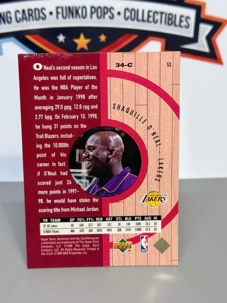 1998-99 Upper Deck Hardcourt Shaquille O'Neal Tarjeta Base #53 - LA Lakers