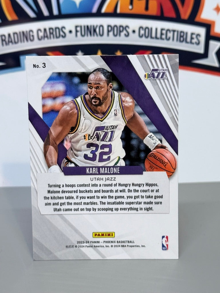 2023-24 Panini Phoenix Karl Malone Tarjeta Base #3 - Utah Jazz