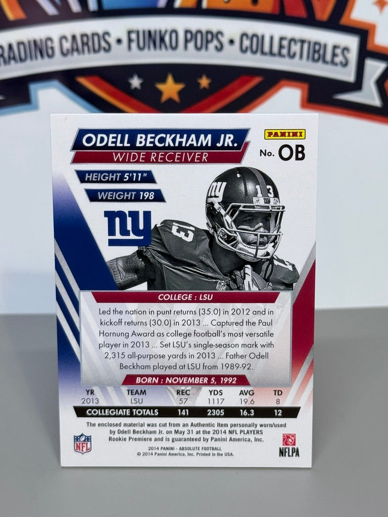 2014 Panini Absolute Odell Beckham Jr. Quad Relic Rookie RC /99 #OB - New York Giants