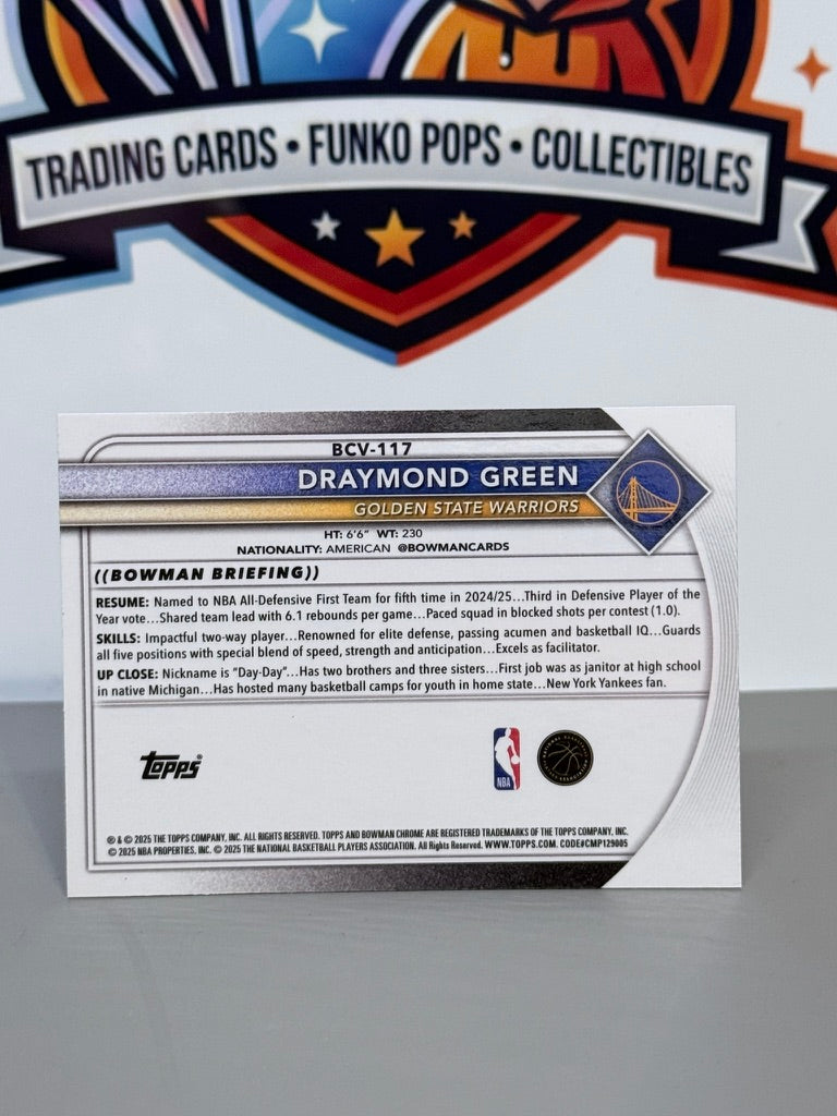 2024-25 Bowman Chrome Draymond Green Refractor Mojo #BCV-117 - Golden State Warriors