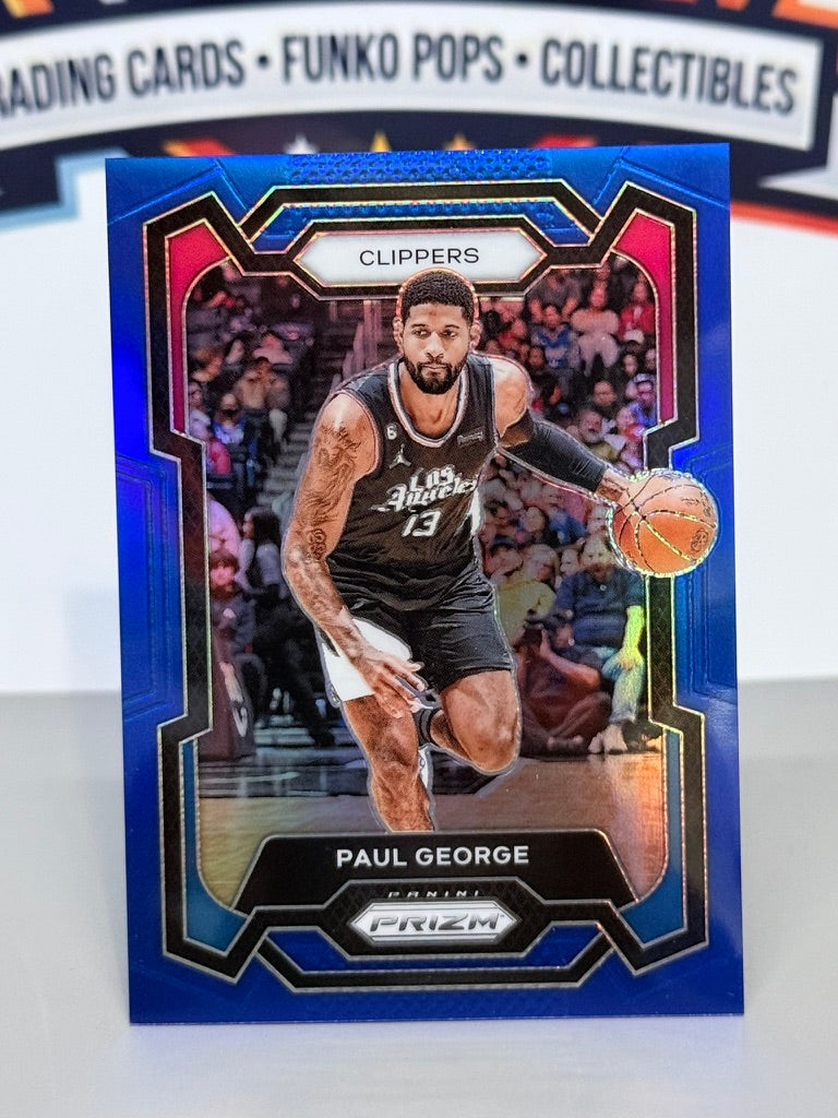 2023-24 Panini Prizm Paul George Blue Prizm Parallel /199 #101 - LA Clippers