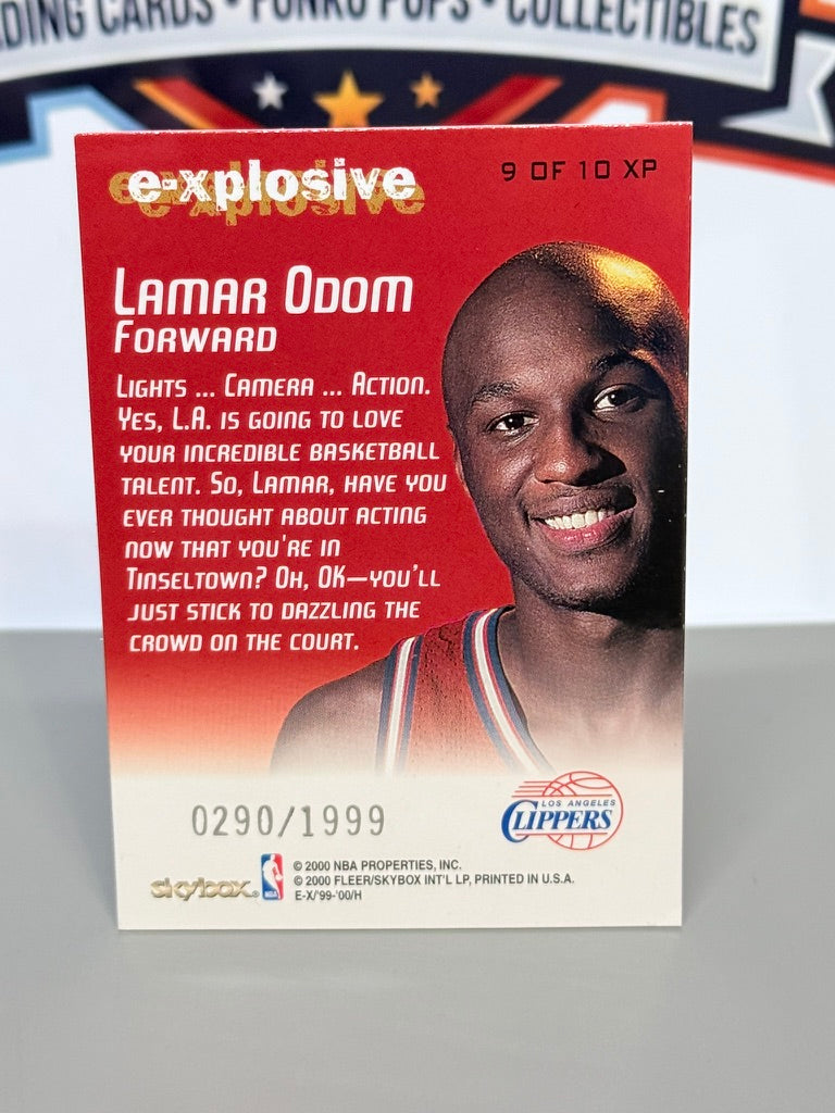 1999-00 SkyBox E-X Lamar Odom e-Xplosive Insert RC /1999 #9 XP - LA Clippers