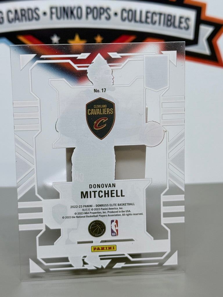 2022-23 Panini Donruss Elite Donovan Mitchell Clarity Acetate Insert #17 - Cleveland Cavaliers