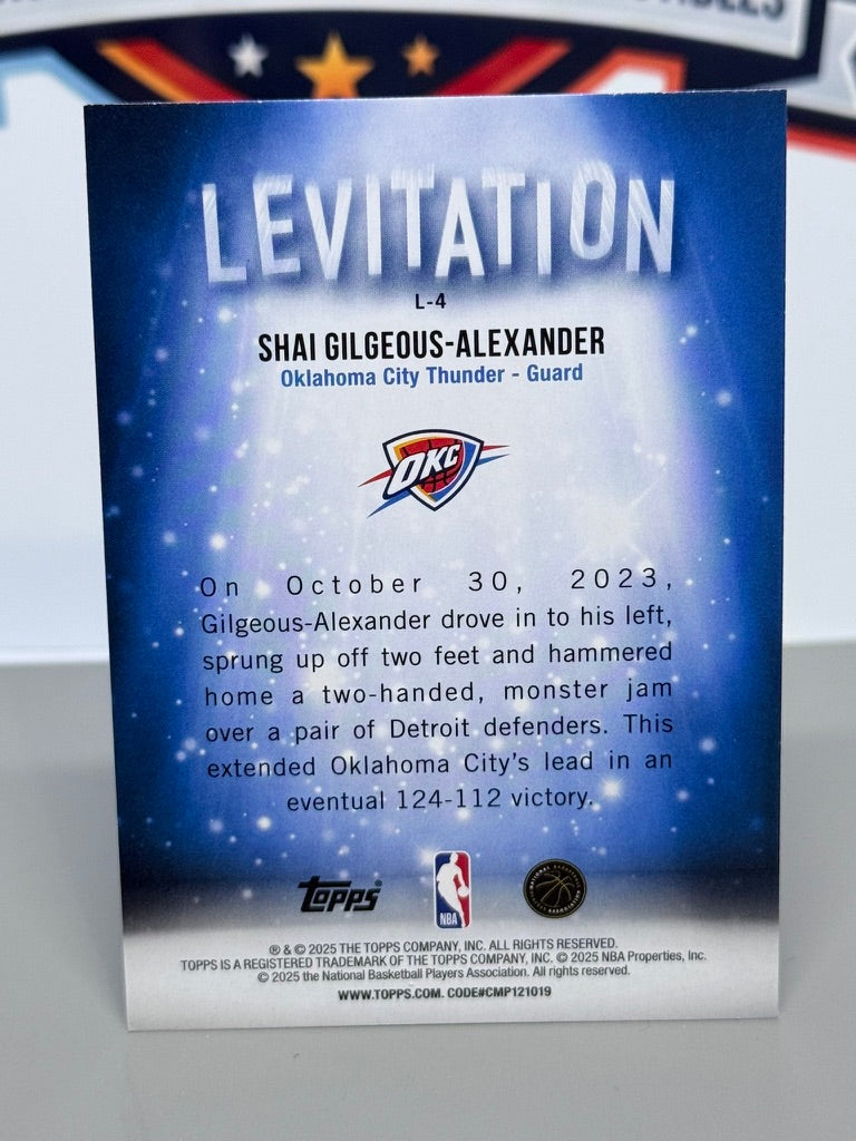 2025-26 Topps Basketball Shai Gilgeous-Alexander Levitation Insert #L-4 - OKC Thunder
