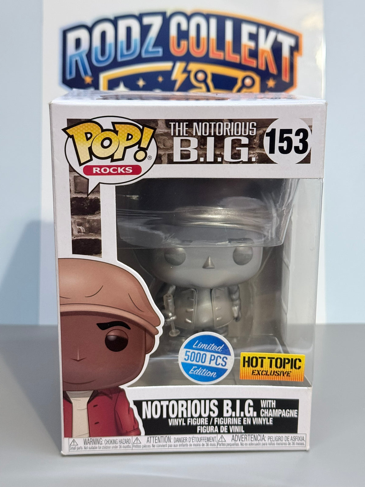 Funko Pop! The Notorious B.I.G. with Champagne Metallic #153 Hot Topic Exclusive Limited 5000 PCS Edition