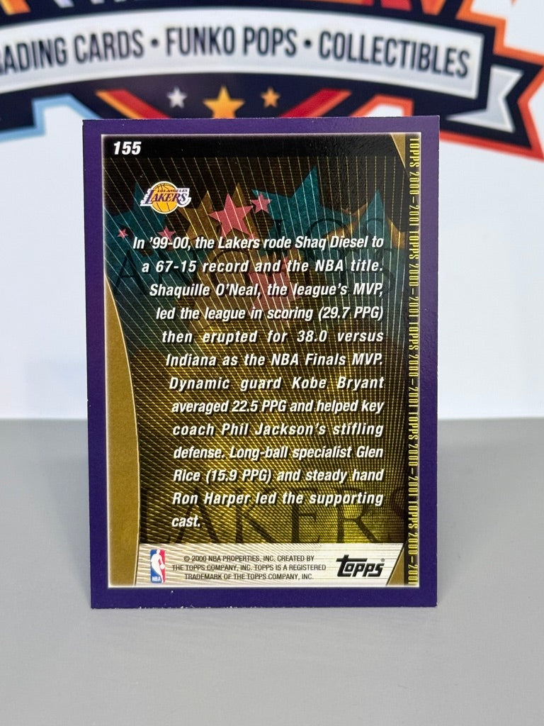 2000-01 Topps 1999-00 NBA Champions Kobe Bryant Shaquille O'Neal #155 - LA Lakers