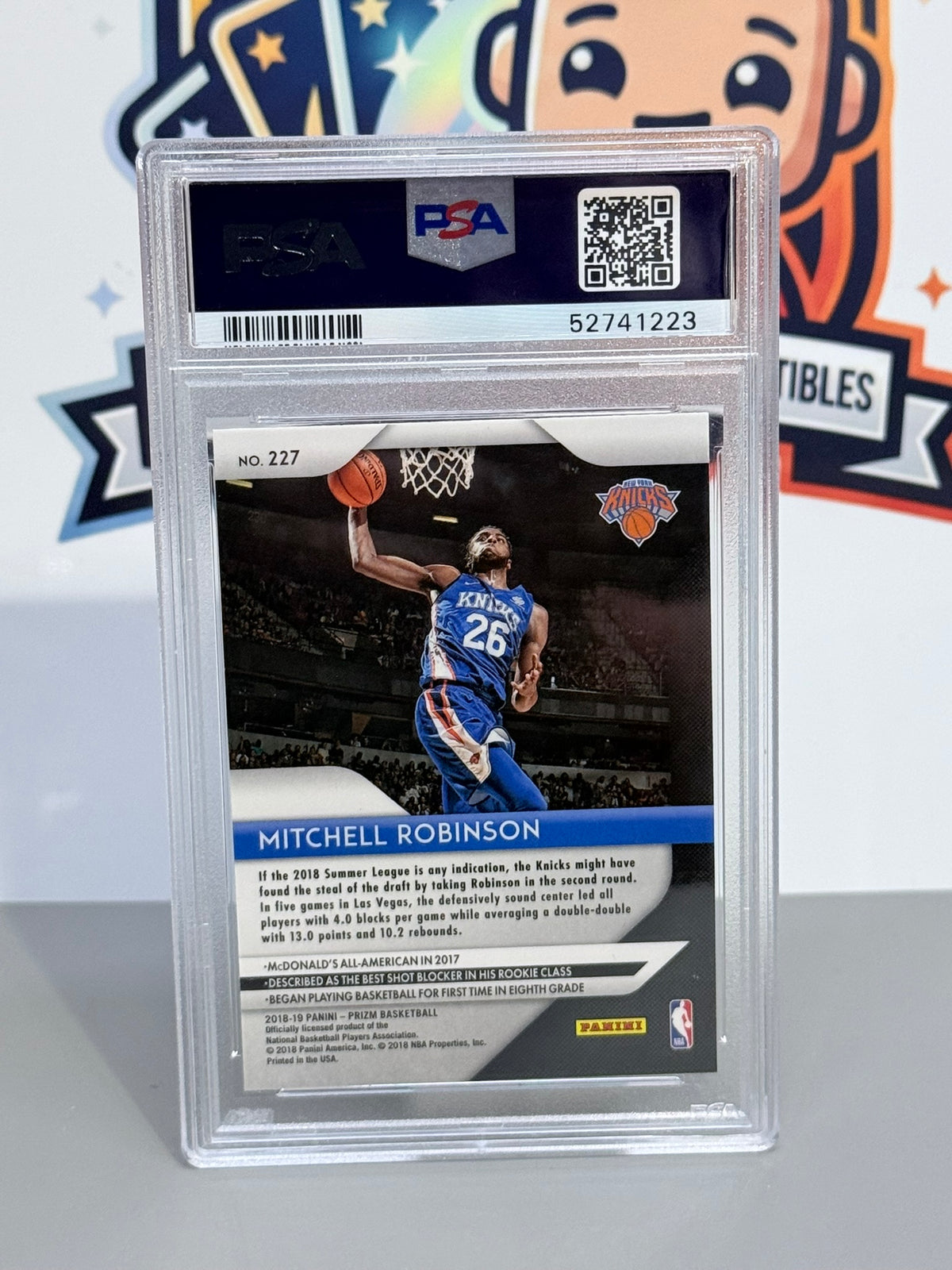 2018 Panini Prizm Mitchell Robinson Novato RC #227 PSA 10 Gem Mint