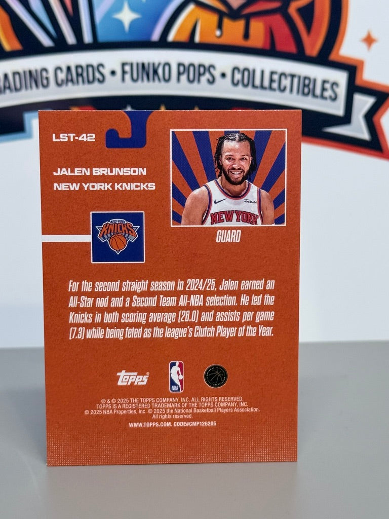 2025-26 Topps Jalen Brunson Limited Stock Legends Insert #LST-42 - New York Knicks