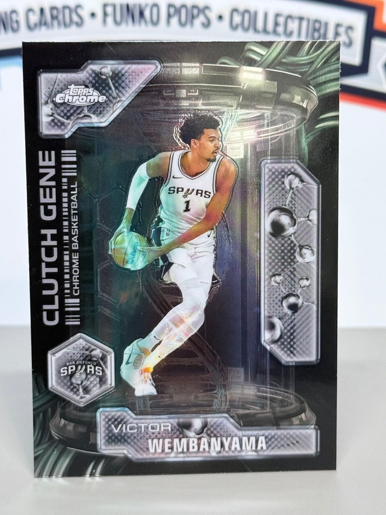 2024-25 Topps Chrome Victor Wembanyama Clutch Gene Insert #CG-17 - San Antonio Spurs