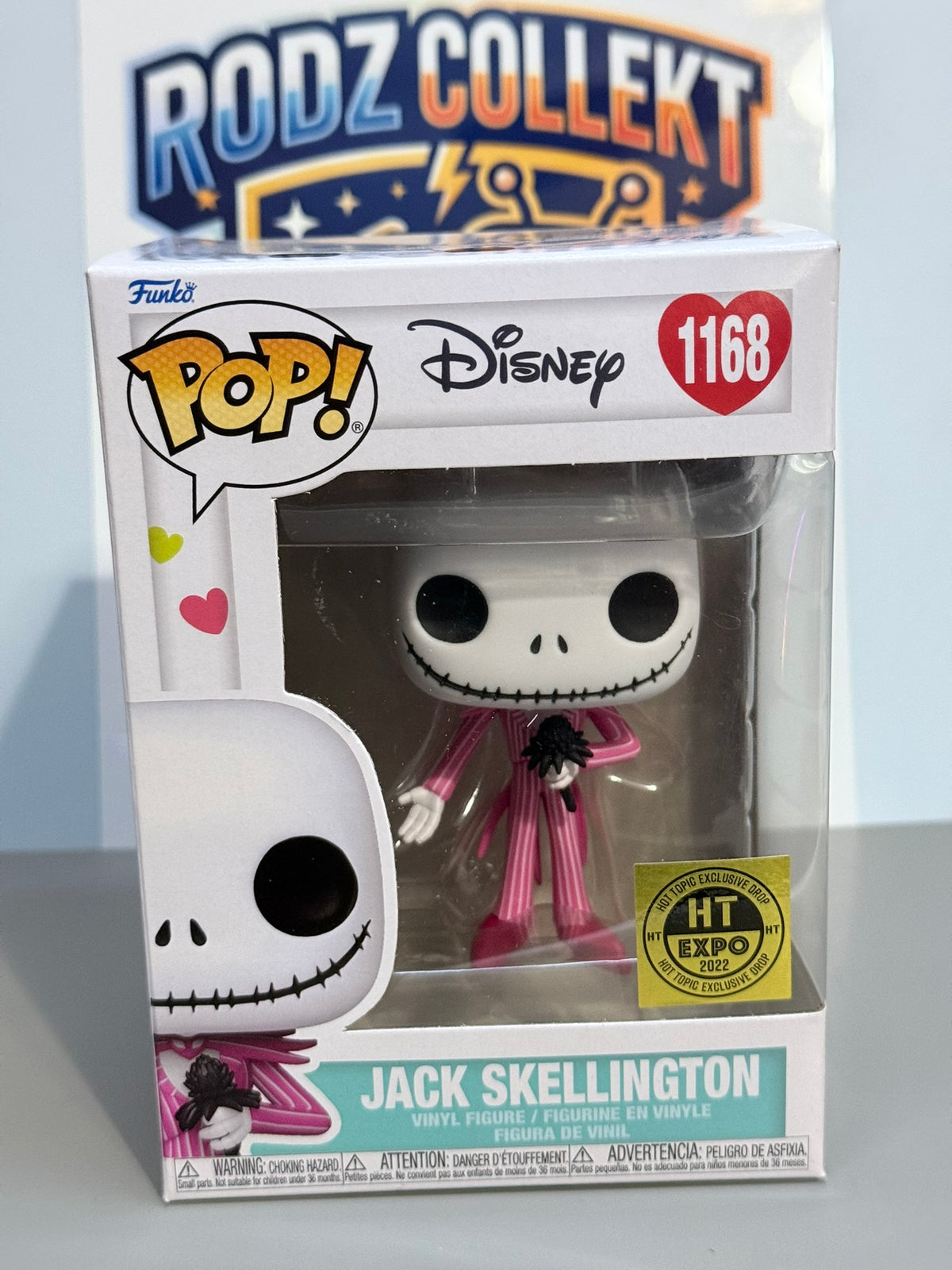 Funko Pop! Disney Jack Skellington (San Valentín) #1168 Lanzamiento Exclusivo HT Expo 2022