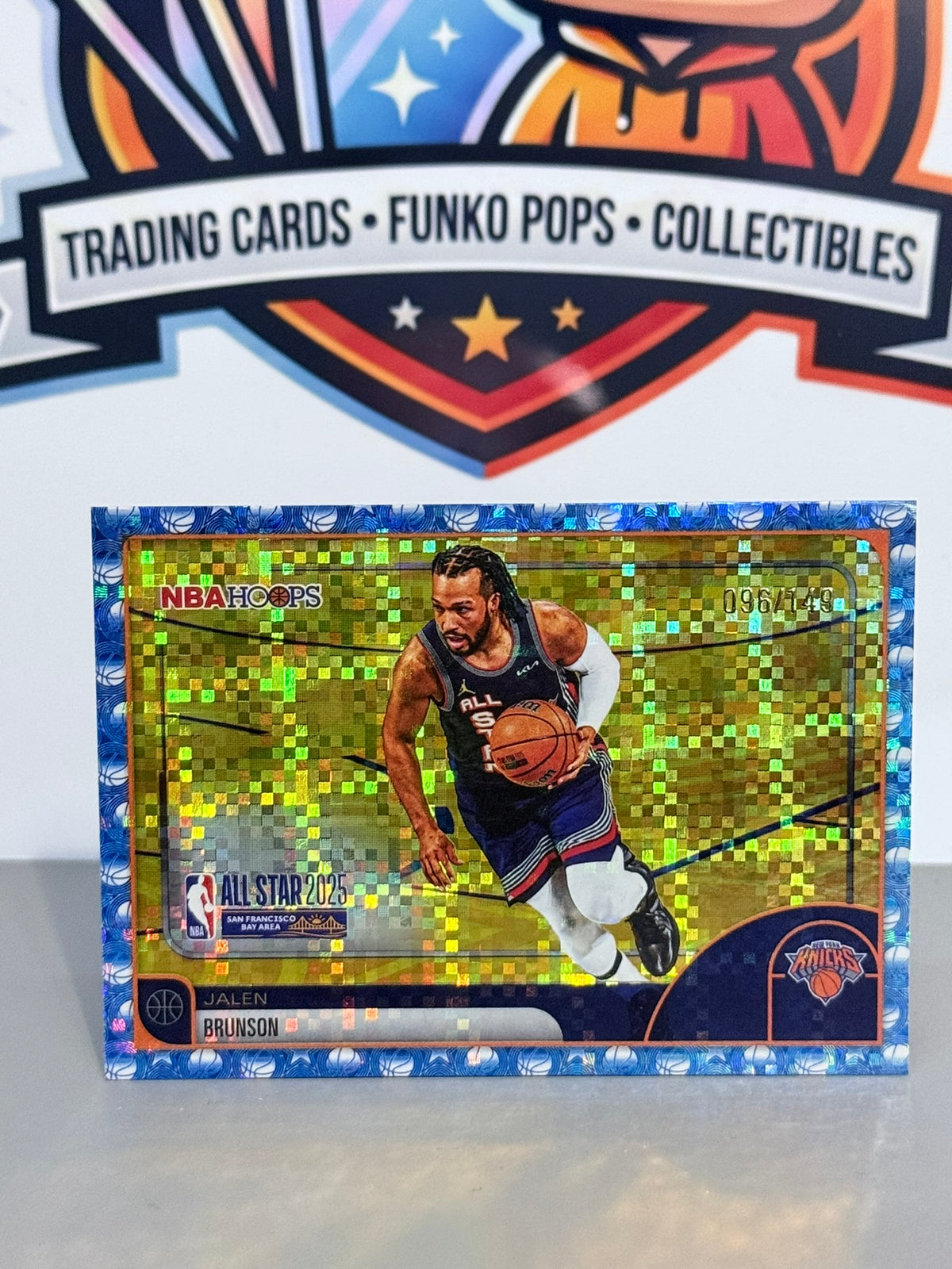 2025-26 Topps NBA Hoops All-Star Jalen Brunson Paralela Azul Brillante #096/149 #278