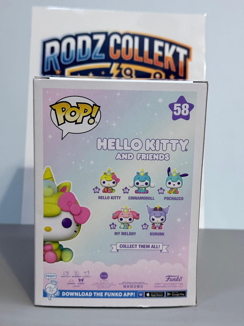 Funko Pop! Hello Kitty and Friends Hello Kitty (Unicorn) #58 Diamond Collection IT'SUGAR Exclusive