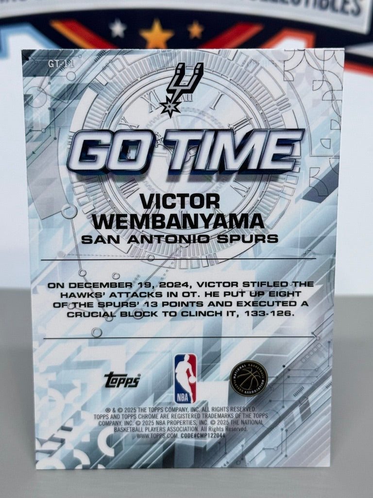 2024-25 Topps Chrome Victor Wembanyama Go Time SSP Case Hit Insert #GT-11 - San Antonio Spurs