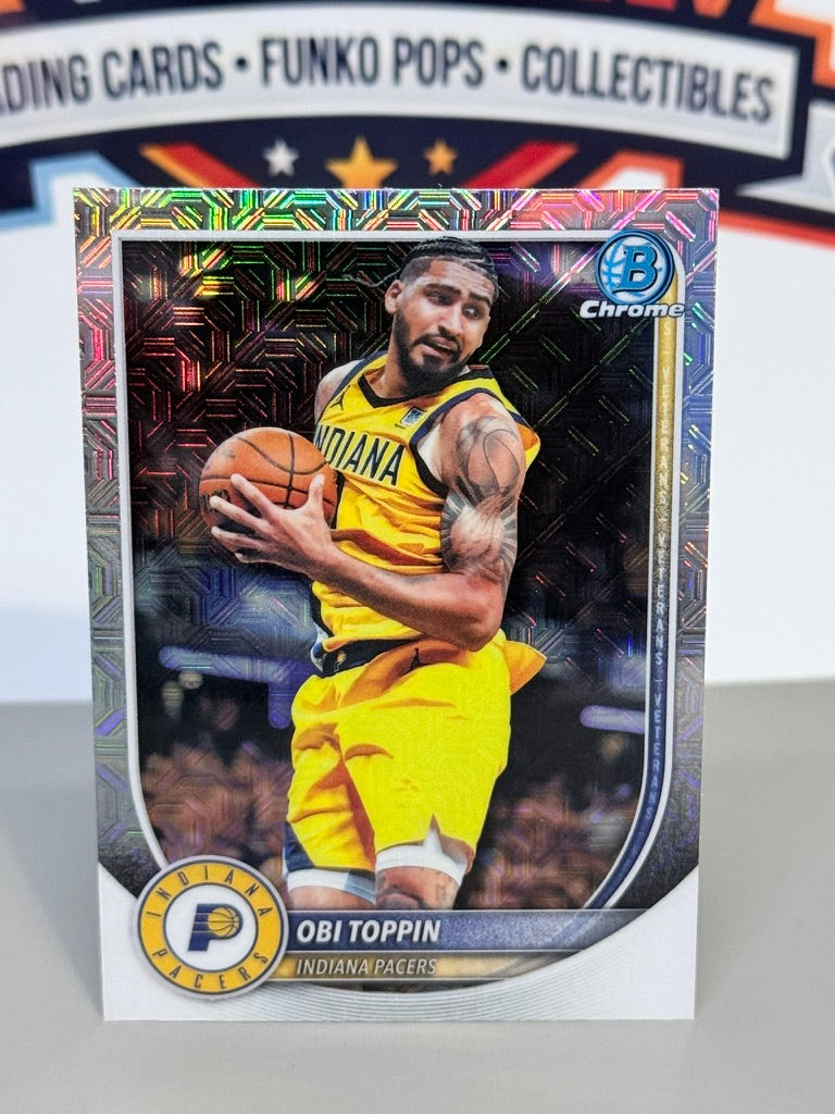 2024-25 Bowman Chrome Obi Toppin Mojo Refractor #BCV-162 - Indiana Pacers