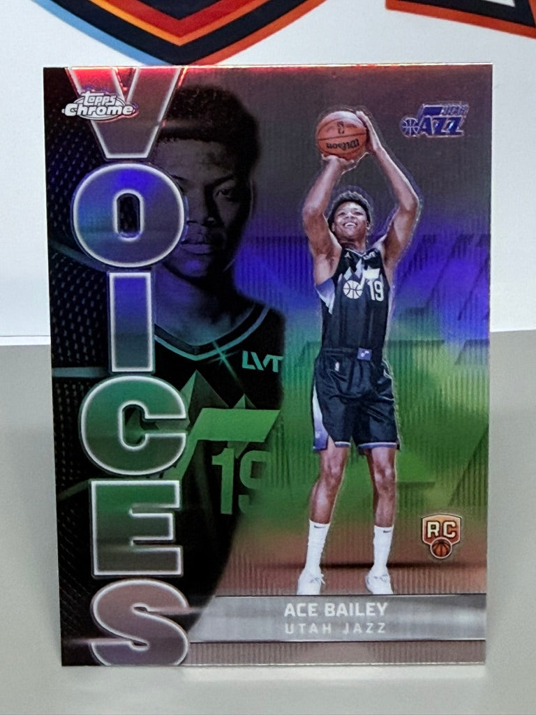 2025-26 Topps Chrome Ace Bailey Voices Refractor Insert RC #VS-10 - Utah Jazz