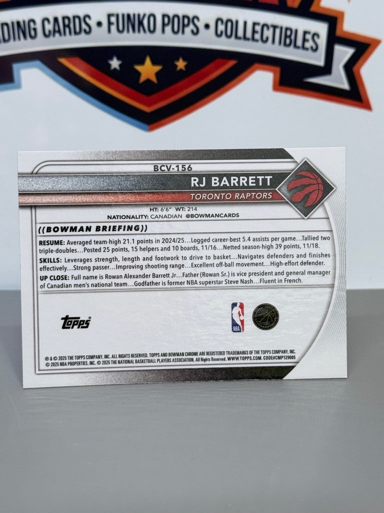 2024-25 Bowman Chrome RJ Barrett Refractor Mojo #BCV-156 - Toronto Raptors