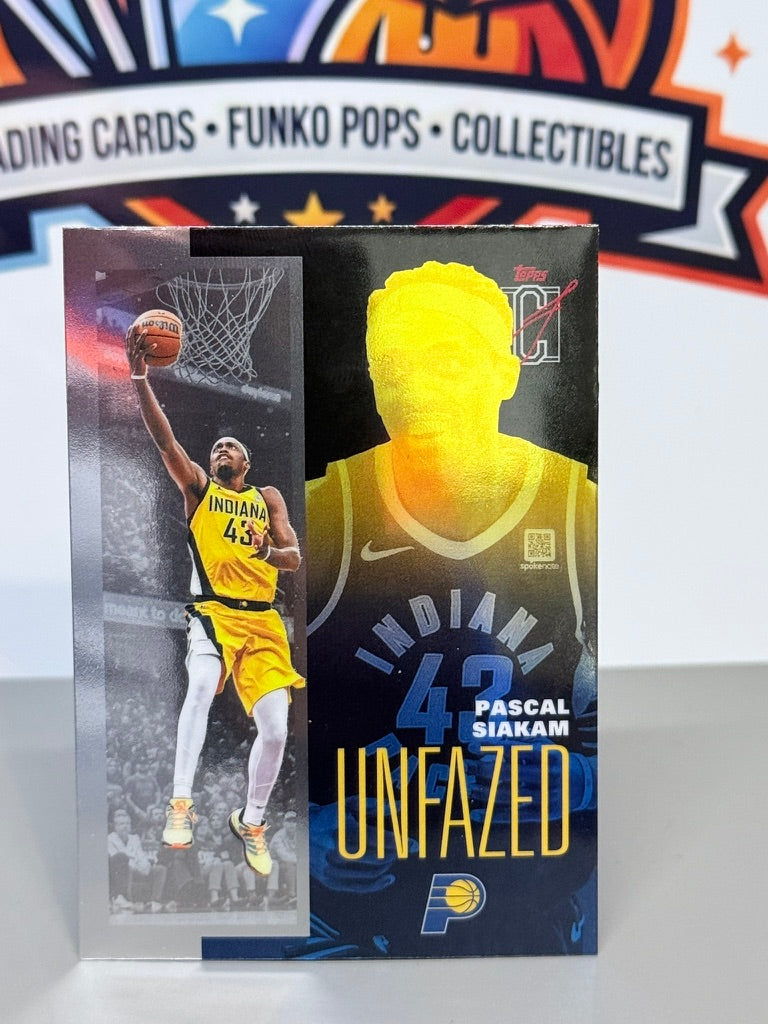 2025-26 Topps Signature Class Pascal Siakam Unfazed Insert #FAZE-5 - Indiana Pacers