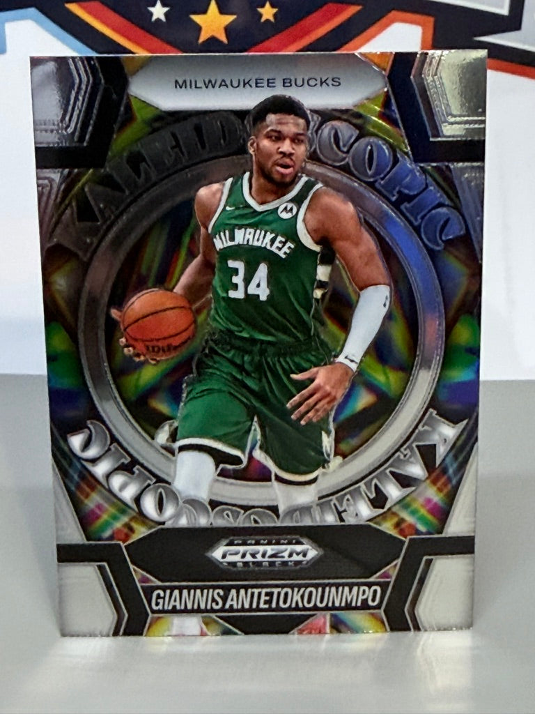 2024-25 Panini Prizm Black Giannis Antetokounmpo Kaleidoscopic Insert #2 - Milwaukee Bucks